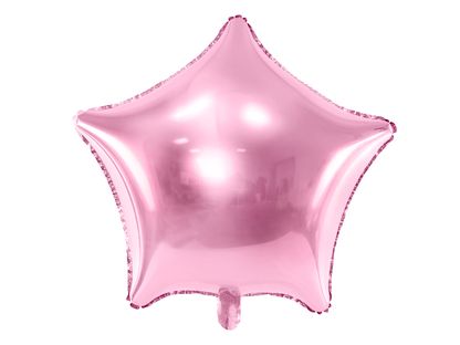 Fóliový balón hviezda svetloružová 48cm