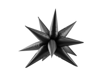 Fóliový balón hviezda čierna 3D 70cm