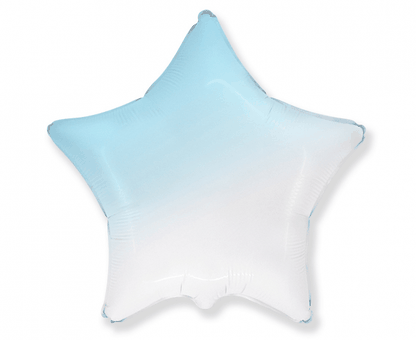 Fóliový balón hviezda modro-biela 45cm