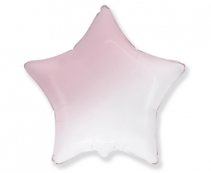 Fóliový balón hviezda ružovo-biela 45cm
