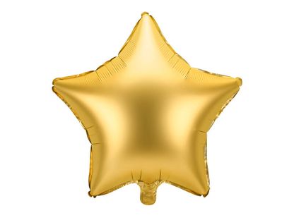 Fóliový balón hviezda saténova zlatá 47cm