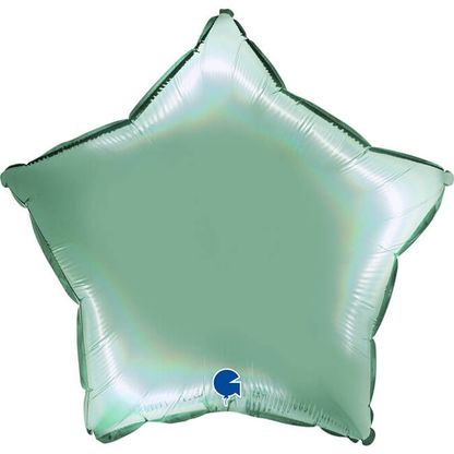 Fóliový balón hviezda tyrkysová 45cm