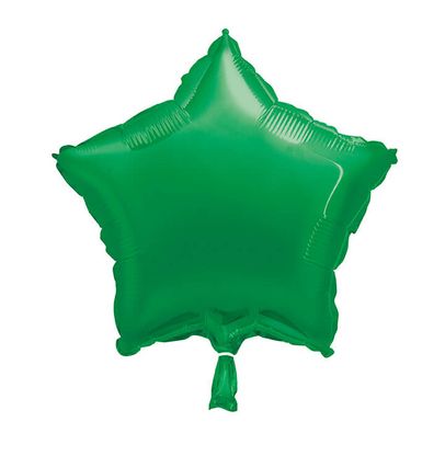Fóliový balón hviezda zelená 45cm