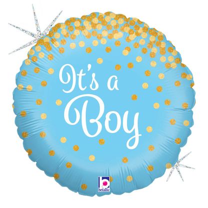 Fóliový balón It´s a boy bodkovaný 45cm