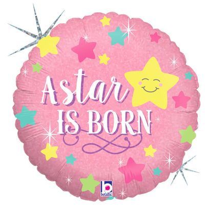 Fóliový balón It´s a Girl Star is Born 46cm