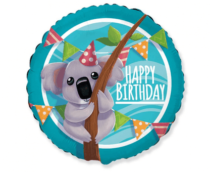 Fóliový balón Koala Happy Birthday 45cm