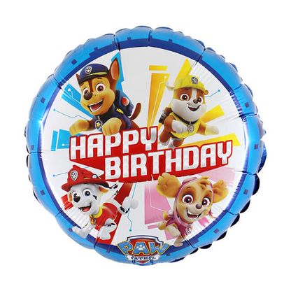 Fóliový balón Labková Patrola Happy Birthday 47cm