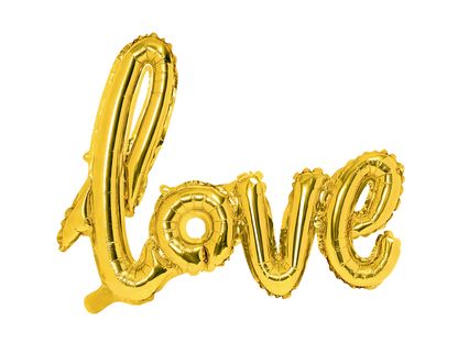 Balónový banner Love zlatý 73x59cm