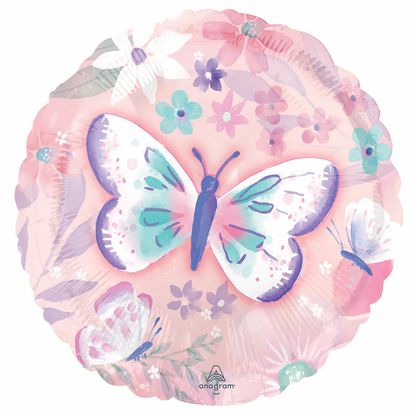 Fóliový balón Motýlik pastelový 45cm