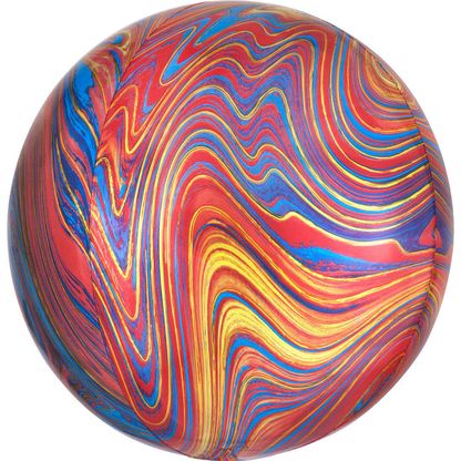 Fóliový balón guľatý Mramor farebný 40cm