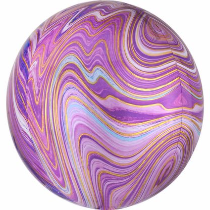 Fóliový balón Mramor fialový 40cm
