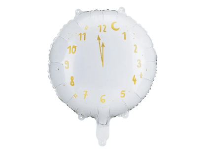 Fóliový balón Odpočítavanie do polnoci biely 45cm