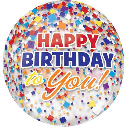 Fóliový balón orbz Happy Birthday to You 40cm