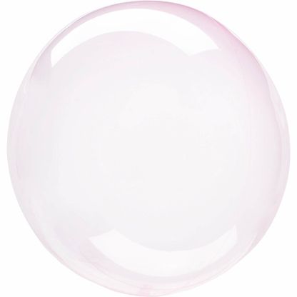Fóliový balón priesvitný svetloružový 46cm (nebalený)