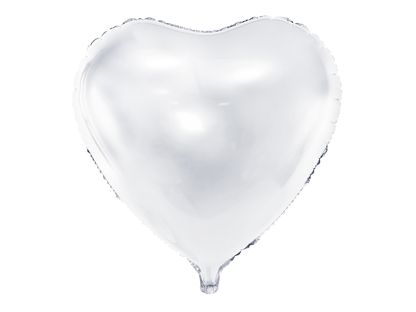 Fóliový balón Srdce biely 45cm