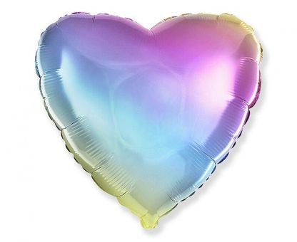 Fóliový balón srdce farebné 77x74cm