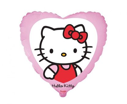 Fóliový balón srdce Hello Kitty 45cm