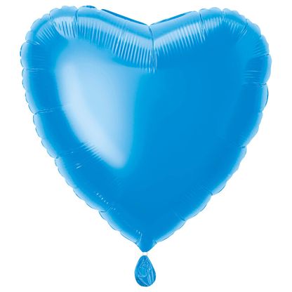 Fóliový balón srdce modré 45cm