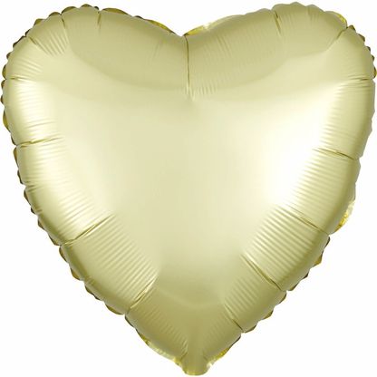 Fóliový balón srdce Satin Luxe žltý 43cm