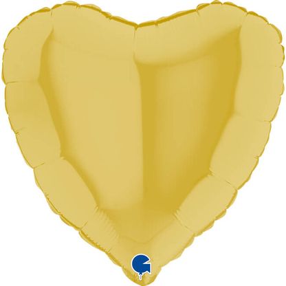 Fóliový balón srdce žltý 46cm