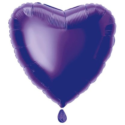 Fóliový balón srdce tmavofialové 45cm