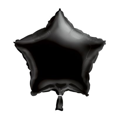 Fóliový balón hviezda čierny 45cm