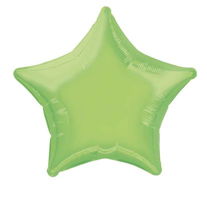 Fóliový balón hviezda limetkový (nebalený) 50cm