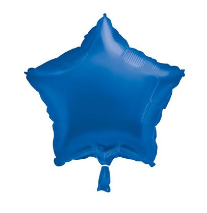 Fóliový balón hviezda modrý (nebalený) 45cm