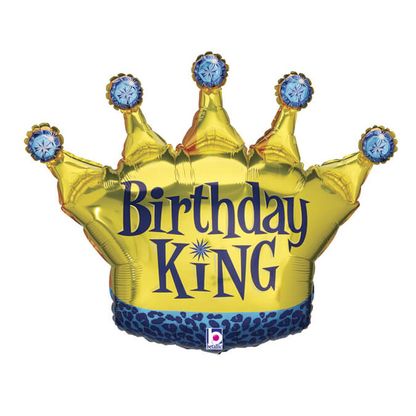 Fóliový balón supershape Birthday King 91cm