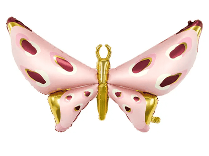 Fóliový balón supershape Motýľ ružovo-zlatý 120x87cm