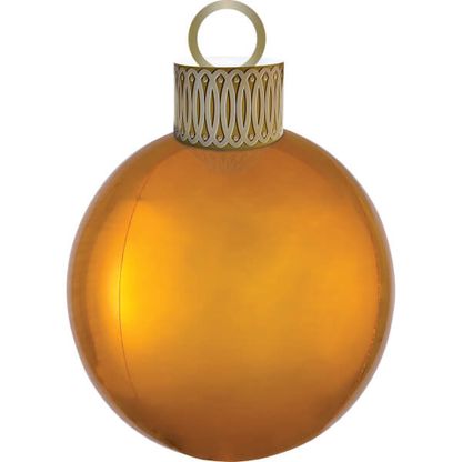 Fóliový balón Vianočná guľa zlatá 38x50cm