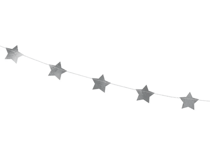 Girlanda strieborné hviezdy 360cm