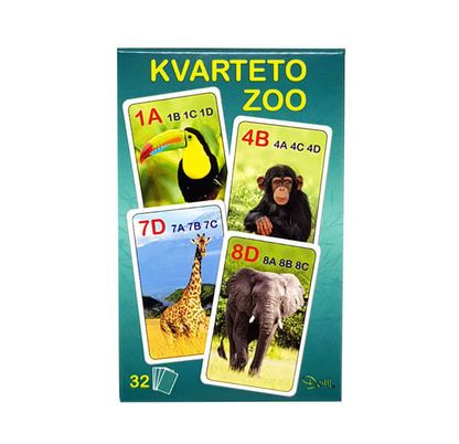 Karty Kvarteto Zoologické zvieratká 32kariet