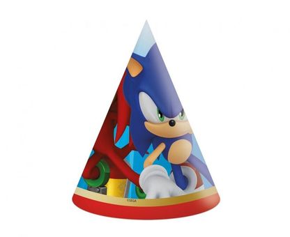 Party klobúčiky Sonic 6ks
