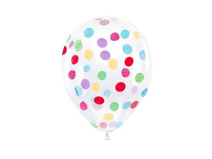 Konfetové balóny farebný mix 30cm 6ks