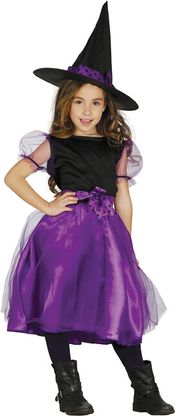 Kostým Čarodejnica fialovo-čierna 5-6 rokov