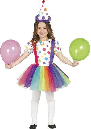 Kostým Klaun farebné dievča 5-6 rokov