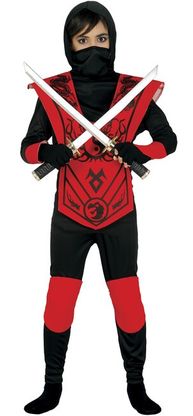 Kostým Ninja červený drak 5-6 rokov