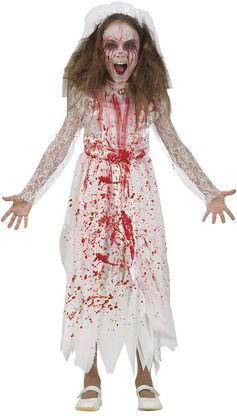 Kostým Zombie nevesta krvavá 7-9 rokov