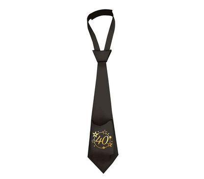 Kravata 40 čierno-zlatá 40cm