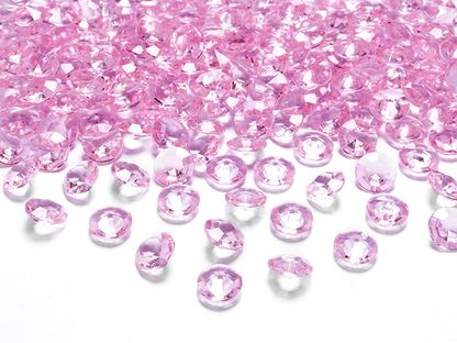 Kryštálové diamanty svetloružové 100ks