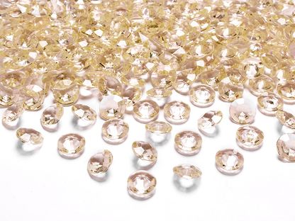 Kryštálové diamanty zlaté 100ks