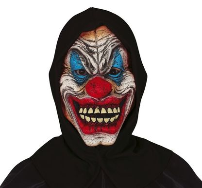 Maska Hororového klauna s kapucňou latex