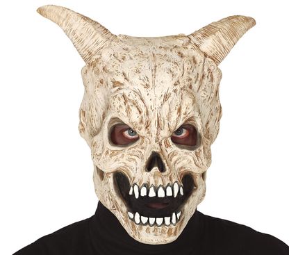 Maska Lebka s rohmi latex