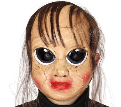 Maska Pokazená bábika s vlasmi