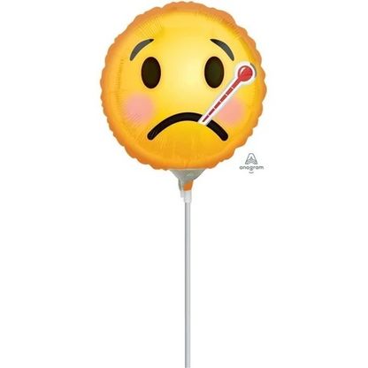 Mini fóliový balón Get Well Emoticon 23cm