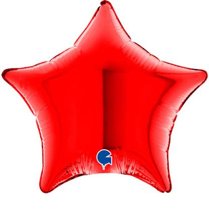 Mini fóliový balón hviezda červená 12cm
