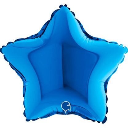 Mini fóliový balón hviezda modrá 23cm