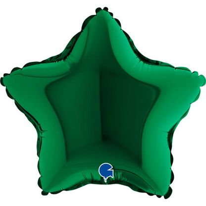 Mini fóliový balón hviezda zelená 24cm