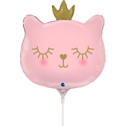 Mini fóliový balón Ružová Mačička 36cm
